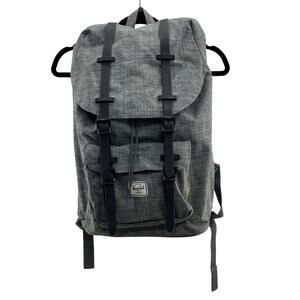 Herschel Gray Raven Crosshatch Black Rubber Magnetic Little America Backpack